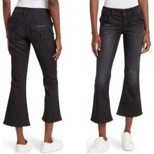 Hudson Jeans Faded Black Women's Collin Midrise Bootcut Crop Jeans NWT Size 29
